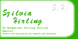 szilvia hirling business card